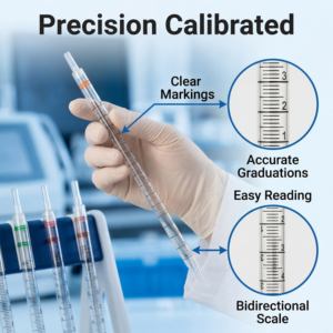 Pipetas Serológicas Estériles Premium de 1 ml, 2 ml, 5 ml, 10 ml, 25 ml, 50 ml, Codificadas por Colores, Grado Médico, PS, Suministros de Laboratorio - Product Image 4
