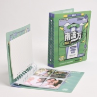 Classeur à 6 anneaux en poly givré A5 B5, organiseur de fichiers étanche rechargeable avec pochettes pour cartes et photos, logo personnalisé, vente en gros