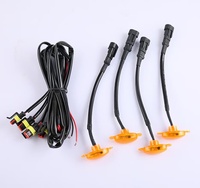 Luces LED para Parrilla de Coche, Luces de Circulación Diurna Universales para Vehículos Todoterreno, Camionetas, Modificación Frontal, Luces Amarillas Pequeñas