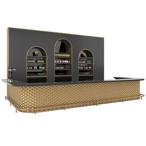 Customized Commercial Bar Counter Manufacturer Wine Bar Counter Restaurant Hotel Bar Counter For Sale