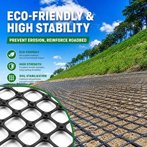 Géocell en HDPE flexible à surface lisse pour le soutien de la charge routière et le renforcement des fondations souples en <span class=keywords><strong>construction</strong></span> terrestre - Product Image 1