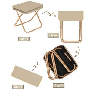 Foldable <b>Backpack</b> Chair Travel Camping Stool With Storage Pocket Portable Folding Seat for Fishing Hiking Gifts - Product Image 3