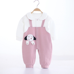 Tutina per Neonati Guai in Cotone a Maniche Lunghe, <span class=keywords><strong>Body</strong></span> con Simpatico Cucciolo Cartoon, Traspirante e Morbido, Unisex - Product Image 4