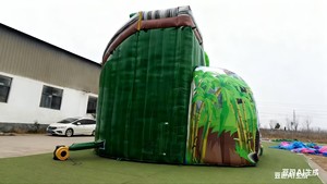 Tobogán de agua Coconut Falls, tobogán de agua inflable de 27 pies de altura, palmera caliente, tornillo de corcho inflable, tobogán de piscina de olas de agua a la venta - Product Image 3