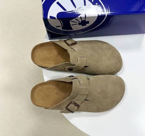 Birkenstocks, novedad de verano, Sandalias planas ortopédicas de ocio, zapatillas de corcho de gamuza suave con punta abierta, <span class=keywords><strong>plataforma</strong></span> antideslizante de doble hebilla - Product Image 4