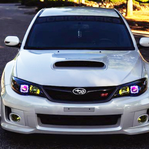 Anneau <span class=keywords><strong>de</strong></span> Halo RGB Chasing 80mm X avec contrôleur <span class=keywords><strong>de</strong></span> dent bleue pour phares Toyota - Product Image 6