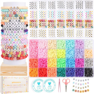 Juego de Cuentas de Arcilla Pizooro, 6440 Piezas, Kit de Fabricación de Joyería DIY, Cuentas Redondas de Polímero para Pulseras de la Amistad - Product Image 1