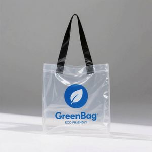 Sac de courses personnalisé recyclable en polyéthylène avec poignée annulaire souple, en LDPE/HDPE, pour supermarché, emballage de vêtements, avec logo - Product Image 2