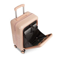 Ensemble de valises rigides universelles personnalisées pour PC, avec serrure, barre de traction en aluminium, 4 roues pivotantes, ouverture frontale, bagage à main