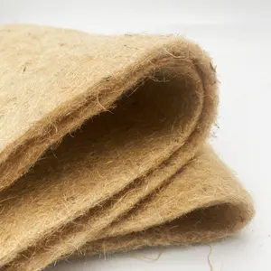 100% Biodegradable Needle Punch Non Woven Fabric Jute Rug Absorbing Water Jute Felt