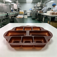Insert en plastique thermoformé écologique OEM avec compartiments ronds pour l'emballage de chocolats, bonbons et biscuits de qualité alimentaire