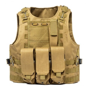 Gilet tactique d'airsoft réglable, gilet modulaire de paintball, chaleco tactico, nylon haute densité 600D, pochettes MOLLE, gilet tactique - Product Image 3
