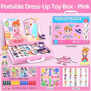 Puzzle Magnetici Creativi, Scacchi Volanti, <span class=keywords><strong>Gioco</strong></span> da Viaggio Multifunzionale Portatile, Libro Magnetico, <span class=keywords><strong>Gioco</strong></span> di Vestire per Ragazzi - Product Image 2