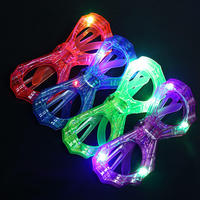 Fournitures de fête d'Halloween pas chères : Lunettes lumineuses, lunettes à volets, bâtons lumineux, lunettes de soleil LED pour enfants et adultes, pour promotion