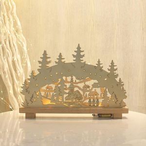 2023 Hot Sale Battery Powered Eco-friendly Warm White <b>LED</b> Wooden <b>Tree</b> Light Christmas Lights for Room Decoration - Product Image 2