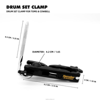 JBK Fast Shipping Durable Aluminum Alloy Universal Ball Clamp Multi-Angle Adjustable Mounting for Drum Set Tom Drums Cowbell