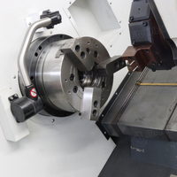 Tour CNC TCK56Y à usage moyen, haute précision, haute efficacité, horizontal, pour découpe de métaux, alimentation automatique, lit incliné, broche simple, 2 axes