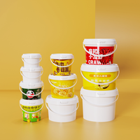 Seau alimentaire en plastique recyclable inviolable avec couvercle, conteneurs de stockage hermétiques personnalisés pour l'emballage alimentaire - Vente en gros
