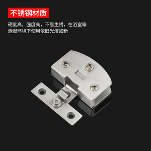 Glass Hinges 304 Stainless Steel 180 Degree Opening For Wine <b>Cabinet</b> Door Frameless Design Minimalist Style - Product Image 2