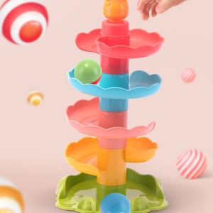 Jouets éducatifs en plastique écologiques pour bébés : Puzzle, Piste de glisse, Tour à balles, Balançoire, Tour à empiler, Tour à balles coulissantes, Tour à balles roulantes - Product Image 5