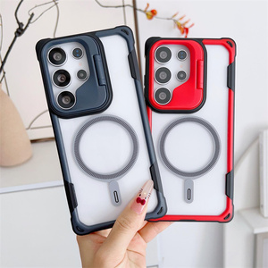 เคสโทรศัพท์กันกระแทกใสพร้อมขาตั้งแม่เหล็กสำหรับ Samsung S26 ultra S25 S24 S23 Series พร้อมที่ยึดเลนส์  ฝาหลังแข็งแรง - Product Image 3
