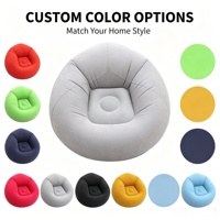 Canapé gonflable individuel, fauteuil paresseux portable, tabouret gonflable, pouf gonflable pour le camping