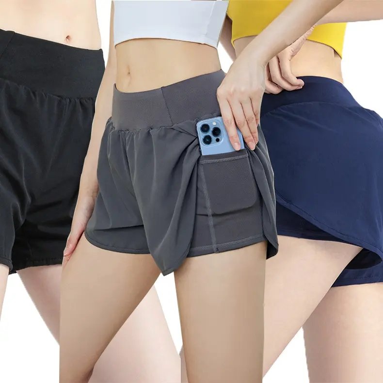 New Arrival Summer Women's Thin Side Pocket Breathable Quick Drying Running Gym Yoga Ladies Shorts