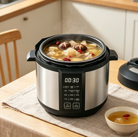 Autocuiseur de riz automatique en alliage d'aluminium 5L (900W) / 6L (1000W) avec contrôle tactile, fonctions maintien au chaud et sauté/cuisture, pour la cuisson en vrac