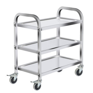 Vente directe d'usine de chariot de la livraison d'acier inoxydable à 3 niveaux pour l'équipement d'hôtel de cuisine de restaurant - Product Image 3