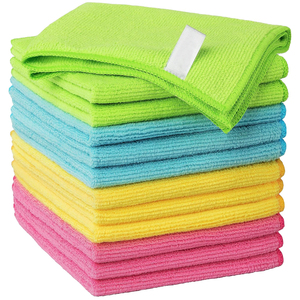 Colorful Medium Customization Logo Square Solid Color <b>Microfiber</b> <b>Towel</b> Absorbent Quick Dry Kitchen Glasses - Product Image 2