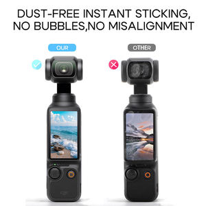 ฟิล์มกันรอยติดตั้งง่ายสำหรับ DJI Pocket 3 AR กระจกนิรภัยป้องกันเลนส์กล้อง พร้อมกรอบจัดตำแหน่งป้องกันฝุ่น - Product Image 2