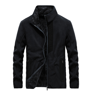 Hommes hiver épais survêtement chaud pardessus doublure en velours randonnée escalade Patchwork extérieur polaire veste pour hommes - Product Image 5