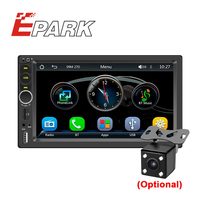 Radio Reproductor MP5 Android 10 Universal de 2 Din y 7 Pulgadas con Pantalla Táctil IPS, GPS, Wifi, Cámara Trasera y DVD para Automóvil