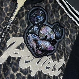 Elegante Casacos das Mulheres da Marca Trendy Hoodies Bordados Moletons Com Capuz Tecido Rua Moda Estilo Artesanato Pesado - Product Image 3