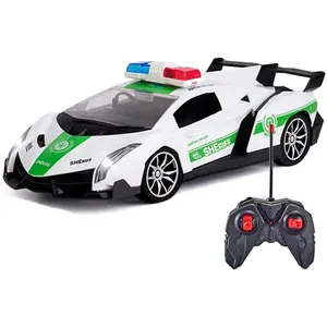 1/16 Children's Remote Control Toy Racing Car Radio Control Car Toys With Lights Rc Police Car Toy
