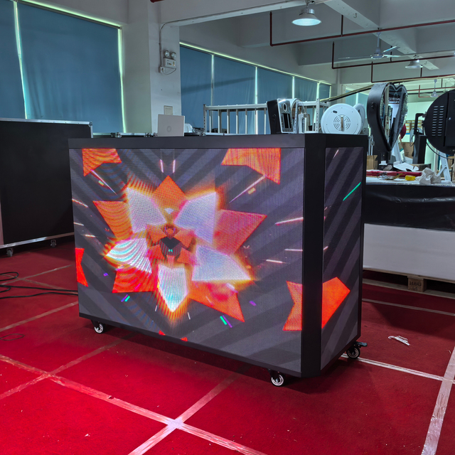 Dj Station Facade Desk Stand Table Portable Booth Led Video Wall Display Screen Dj Booth