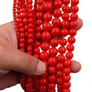 Perles rondes en cristal noir de 6 mm, certifiées par un tiers, provenant d'une usine indienne, avec trou traversant, pour lunettes, brins de 32 pouces, DIY - Product Image 4