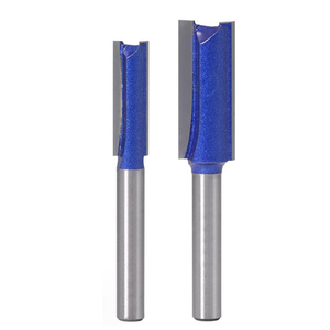 Cuchillas de carburo de vástago 1/4 de 6mm, diámetro de pintura azul 1/4 5/16 3/8 1/2, brocas de enrutador recto para carpintería, fresa - Product Image 1