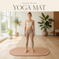 Tapis de yoga et de Pilates pliable de haute qualité, écologique, en forme de serviette, incurvé, givré, ovale, en PU antidérapant, pour la maison, la gym et la danse