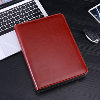 Carnet à spirales A5 en similicuir thermique avec pages remplaçables, pochette zippée, pour l'école, le bureau, utilisation professionnelle, impression de logo personnalisée