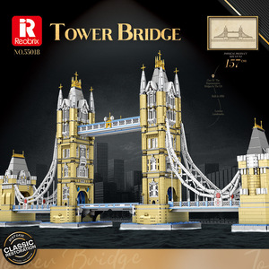 Bloques de Construcción Reobrix 55018: Puente de la Torre de Londres, Adorno de Escritorio Ensamblado, Modelo de Edificio Antiguo - Product Image 2