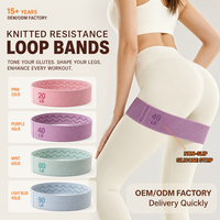 Bandes de Résistance en Tissu Tricoté Antidérapantes pour Hanches et Fessiers, 20LB 40LB 60LB 90LB, pour Entraînement Fitness à Domicile et en Salle de Sport