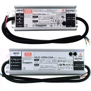 Mean Well XLG/ELG/HLG/XBG/LPV 20W 25W 50W 75W 100W 150W 200W 240W 12V 24V 36V 48V 54V a prueba de agua controlador LED Meanwell