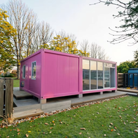 Maisons conteneurs préfabriquées de 20 pieds, bureaux/boutiques mobiles personnalisables, design méditerranéen pour salon ou atelier