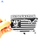 Patch Raiders personnalisé en gros, patch Raiders de Las Vegas, carte de la nation Raiders, patch thermocollant pour veste