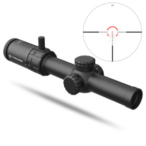 Mira Telescópica TYPHON PA 1-6X24 FFP LPVO |   Mira Telescópica Táctica para Caza en Exteriores con Cristal ED de Baja Distorsión, Resistente al Agua y a los Impactos - Product Image 1