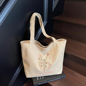 Bolsa de Mano de Lona con Logotipo Personalizado, Bolsa de Compras de Lona de Algodón Orgánico Reutilizable, Reciclable y Ecológica de Lujo Personalizada - Product Image 1