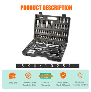 Prowin RTS SKU 10251 Sửa Chữa Ô Tô Dụng Cụ Xe 94 Chiếc <span class=keywords><strong>Kit</strong></span> 1/2 "1/4" Ratchet Xử Lý Cờ Lê Herramientas Dụng Cụ Cầm Tay Bit Bộ Ổ Cắm - Product Image 4