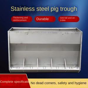 नई स्थिति स्टेनलेस स्टील सुअर ट्रफ स्वचालित फीडर एकल-पक्षीय या डबल पक्षीय गीला या सूखी फ़ीड 1 वर्ष की वारंटी - Product Image 3
