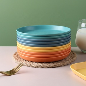 Lavavajillas sin BPA y ecológico y plato apto para microondas estilo ins plato de hueso redondo juego de vajilla para el hogar - Product Image 4